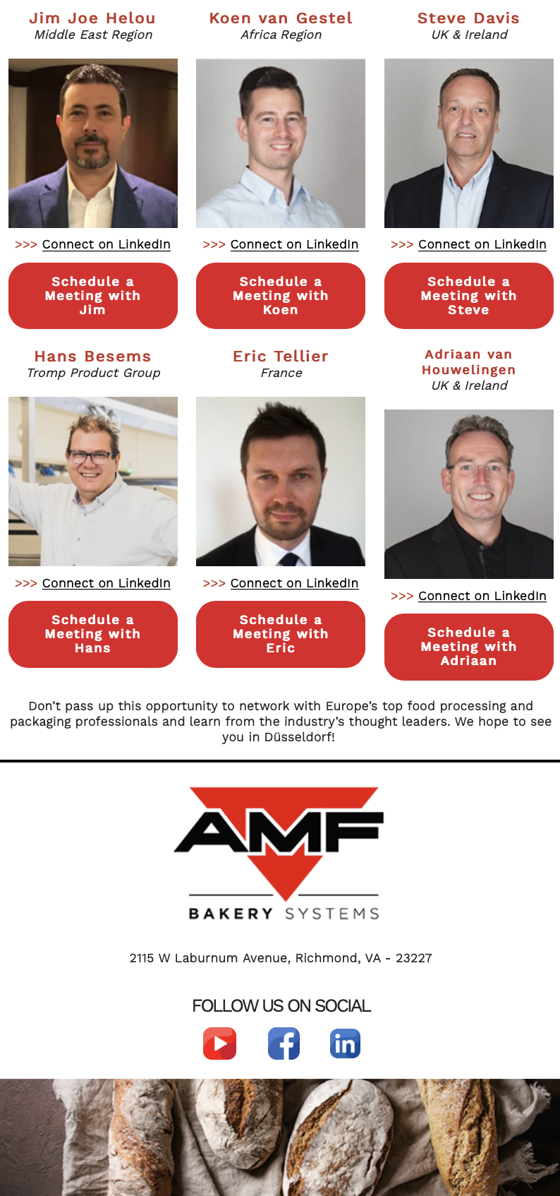 AMF bakery systems email